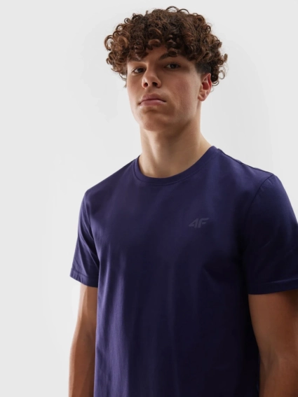 Футболка TSHIRT M1154 4FWSS24TTSHM1154-31S 4F S Темно-синій 4FWSS24TTSHM1154-31S фото 3 — інтернет-магазин Tapok