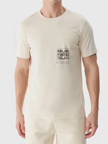 Футболка TSHIRT M1284 4FWSS24TTSHM1284-83S 4F XL Бежевий 4FWSS24TTSHM1284-83S фото 3 — інтернет-магазин Tapok
