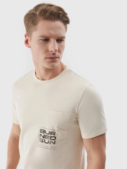 Футболка TSHIRT M1284 4FWSS24TTSHM1284-83S 4F XL Бежевий 4FWSS24TTSHM1284-83S фото 4 — інтернет-магазин Tapok