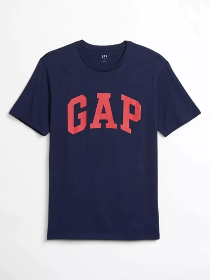 Футболка V-BASIC LOGO T 550338-04 GAP L Темно-синий 550338-04 фото 2 — интернет-магазин Tapok