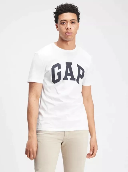 Футболка V-BASIC LOGO T 550338-06 GAP XL Білий 550338-06 фото 1 — інтернет-магазин Tapok