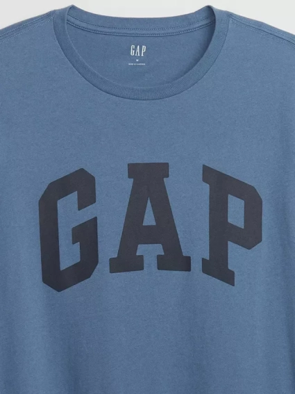 Футболка V-BASIC LOGO T 550338-49 GAP M Синий 550338-49 фото 4 — интернет-магазин Tapok