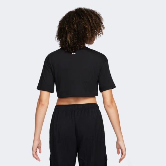 Футболка W NSW CROP TEE GLS FZ4635-010 Nike S Черный FZ4635-010 фото 2 — интернет-магазин Tapok