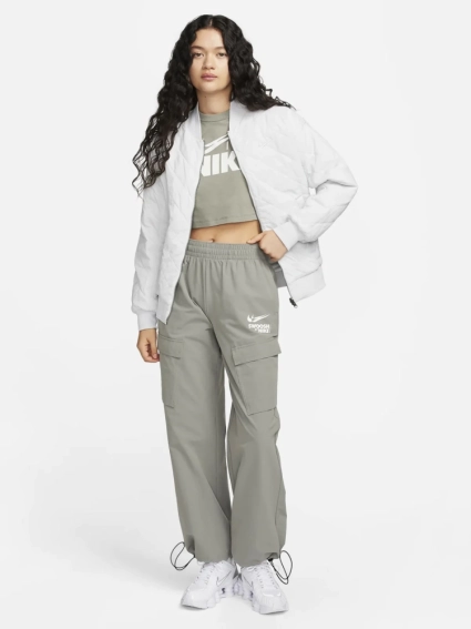 Футболка W NSW CROP TEE GLS FZ4635-053 Nike M Темно-серый FZ4635-053 фото 5 — интернет-магазин Tapok