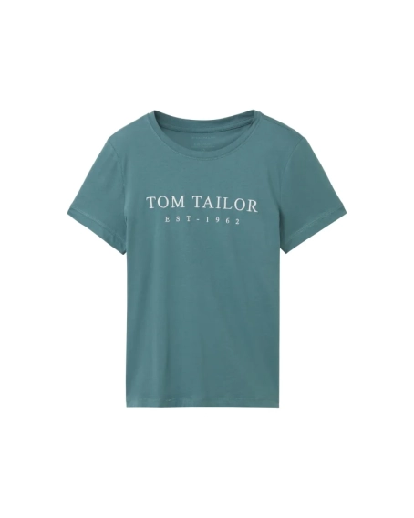 Футболка Women's Summer Blouse Short Sleeve 1041288-10697 Tom Tailor L Зелений 1041288-10697 фото 5 — інтернет-магазин Tapok