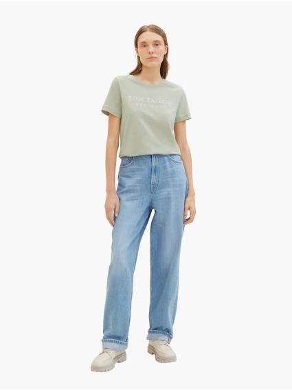 Футболка Women&#39;s Summer Blouse Short Sleeve 1041288-34895 Tom Tailor L Фисташковый 1041288-34895 фото 4 — интернет-магазин Tapok