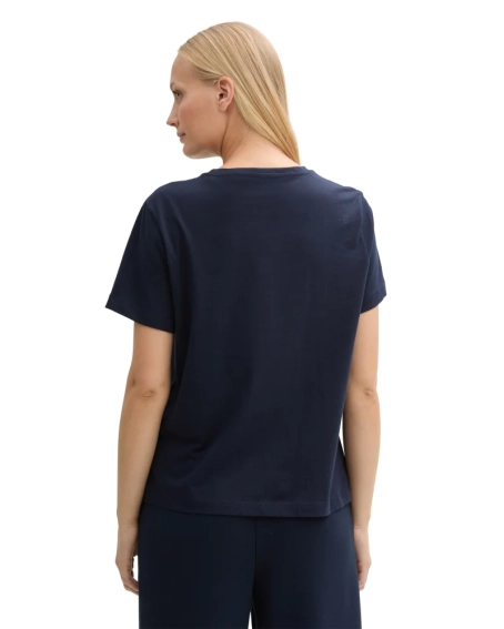 Футболка women&#39;s T-shirt 1045534-10360 Tom Tailor L Темно-синий 1045534-10360 фото 2 — интернет-магазин Tapok