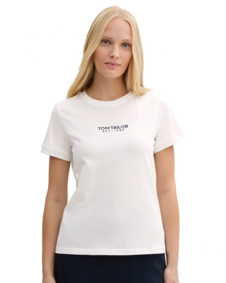 Футболка women's T-shirt 1045543-10332 Tom Tailor L Білий 1045543-10332 фото 1 — інтернет-магазин Tapok