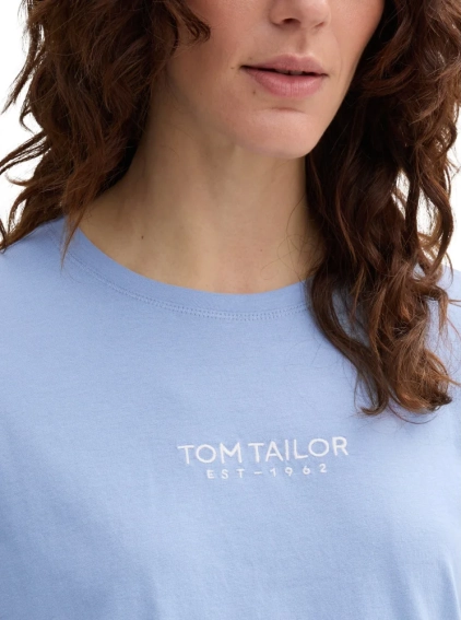Футболка women&#39;s T-shirt 1045543-37106 Tom Tailor L Голубой 1045543-37106 фото 3 — интернет-магазин Tapok