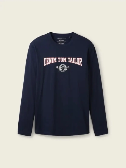 Футболка с длинными рукавами 1039792ХХ10668 Tom Tailor L Темно-синий 1039792ХХ10668 фото 5 — интернет-магазин Tapok