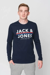 Футболка з довгими рукавами 12205129-Navy Blazer Jack&Jones L Темно-синій 12205129-Navy Blazer