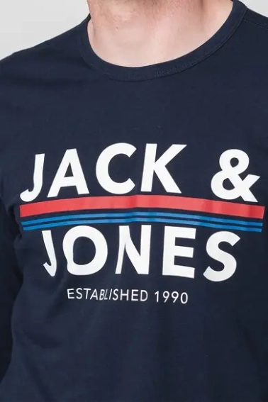 Футболка с длинными рукавами 12205129-Navy Blazer Jack&amp;Jones L Темно-синий 12205129-Navy Blazer фото 4 — интернет-магазин Tapok