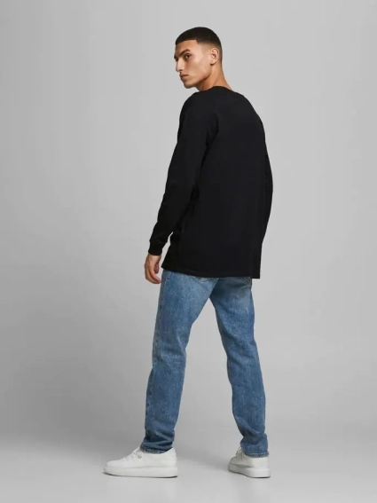 Футболка з довгими рукавами JORBRINK TEE LS CREW NECK 12186183 Black Jack&Jones L Чорний 12186183Black фото 2 — інтернет-магазин Tapok
