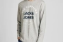 Футболка с длинными рукавами JJHERRO TEE LS CREW NECK 12188712-Light Grey Melange-Fit:REG Фото 1
