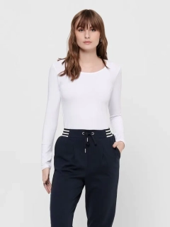 Футболка с длинными рукавами ONLLIVE LOVE LIFE L/S ONECK TOP NOOS JRS 15204712-White ONLY L Белый 15204712-White