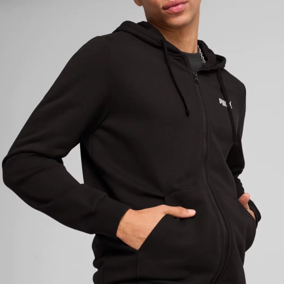 Худі ESS Full-Zip Hoodie 68258801 Puma 3XL Чорний 68258801 фото 3 — інтернет-магазин Tapok