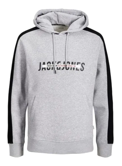 Худые JJCUT SWEAT HOOD 12200692-Light Grey Melange Jack&amp;Jones M Серый 12200692-Light Grey Melan фото 1 — интернет-магазин Tapok