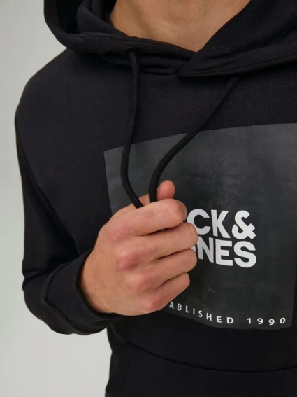 Худые JJLOCK SWEAT HOOD 12213245-Black SMALL Jack&amp;Jones M Черный 12213245-Black SMALL фото 3 — интернет-магазин Tapok