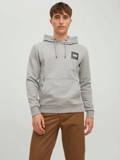 Худі JJLOCK SWEAT HOOD 12213245-Light Grey Melange SMALL Jack&Jones L Сірий 12213245-Light Grey Melan