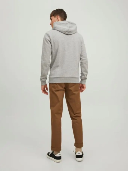 Худі JJLOCK SWEAT HOOD 12213245-Light Grey Melange SMALL Jack&Jones L Сірий 12213245-Light Grey Melan фото 2 — інтернет-магазин Tapok