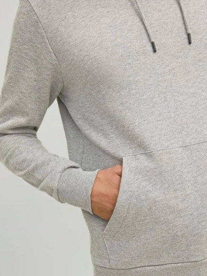 Худі JJLOCK SWEAT HOOD 12213245-Light Grey Melange SMALL Jack&Jones L Сірий 12213245-Light Grey Melan фото 4 — інтернет-магазин Tapok