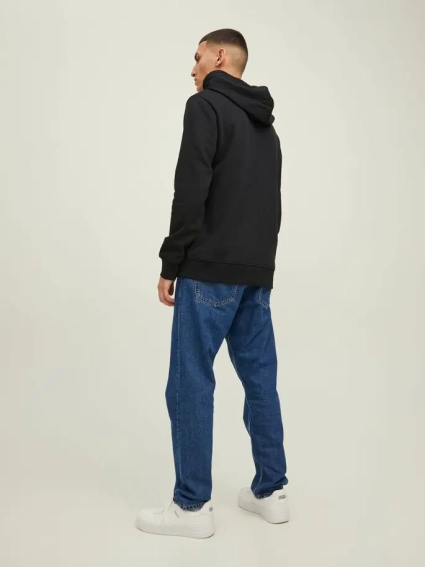 Худі JJSTAMP SWEAT HOOD 12211551-Black Jack&Jones L Чорний 12211551-Black фото 2 — інтернет-магазин Tapok