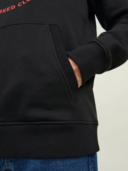 Худі JJSTAMP SWEAT HOOD 12211551-Black Jack&Jones L Чорний 12211551-Black фото 4 — інтернет-магазин Tapok