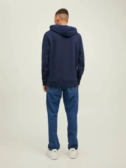 Худые JJSTAMP SWEAT HOOD 12211551-Navy Blazer Jack&amp;Jones L Темно-синий 12211551-Navy Blazer фото 2 — интернет-магазин Tapok