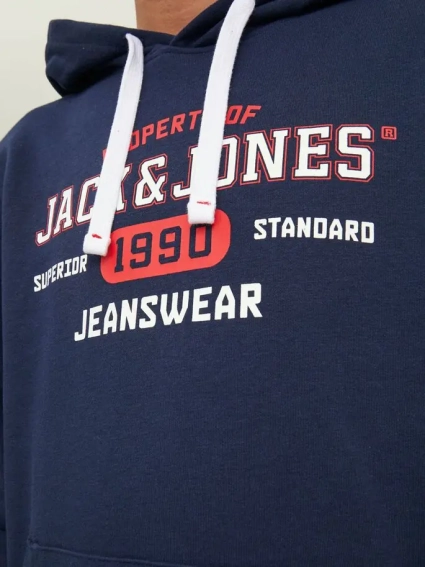 Худые JJSTAMP SWEAT HOOD 12211551-Navy Blazer Jack&amp;Jones L Темно-синий 12211551-Navy Blazer фото 3 — интернет-магазин Tapok