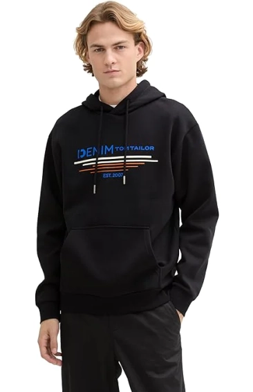 Худі Men's Sweater 1043298-13312 Tom Tailor L Чорний 1043298-13312 фото 1 — інтернет-магазин Tapok