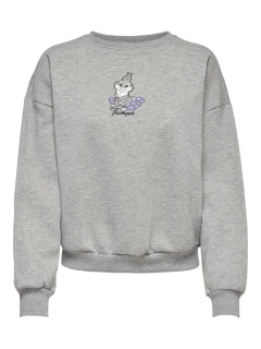 Худые ONLDISNEY LIFE L/S BAMBI BOX SWT 15250089-Light Grey Melange-Print:THUMPER ONLY S Серый 15250089-Light Grey Melan