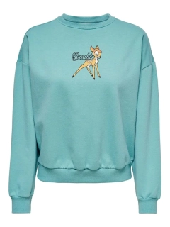 Худі ONLDISNEY LIFE L/S BAMBI BOX SWT 15250089-Dusty Turquoise-Print:BAMBI ONLY M Бірюзовий 15250089-Dusty Turquoise-