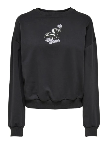 Худые ONLDISNEY LIFE L/S BAMBI BOX SWT 15250089-Phantom-Print:FLOWER ONLY L Черный 15250089-Phantom-Print:FL фото 1 — интернет-магазин Tapok