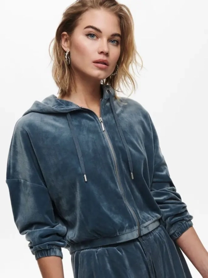 Худые ONLLAYA L/S ZIP HOOD 15231363 Blue Mirage ONLY L Синий 15231363BlueMirage фото 2 — интернет-магазин Tapok