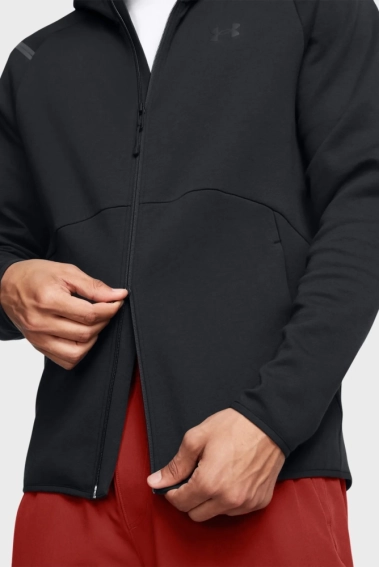Худі UA Unstoppable Flc FZ HD EU 1389352-001 Under Armour L Чорний 1389352-001 фото 3 — інтернет-магазин Tapok