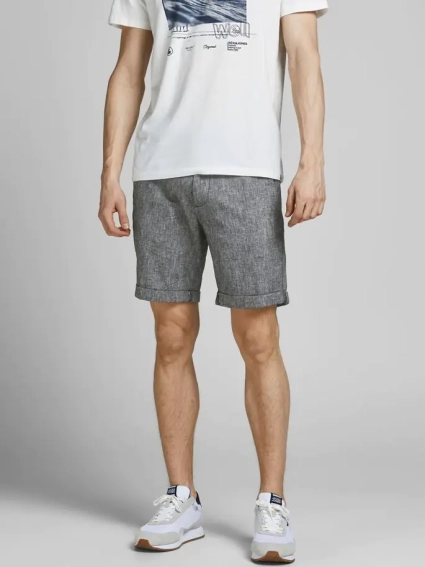 Шорти JJIDAVE JJLINEN SHORTS AKM 12184684 Black Jack&Jones S Темно-синій 12184684Black фото 1 — інтернет-магазин Tapok