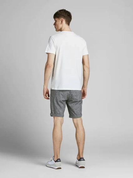Шорти JJIDAVE JJLINEN SHORTS AKM 12184684 Black Jack&Jones S Темно-синій 12184684Black фото 2 — інтернет-магазин Tapok