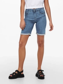 Шорты ONLRAIN LIFE MID LONG SHORTS NOOS 15176847 Medium Blue Denim ONLY L Голубой 15176847MediumBlueDen