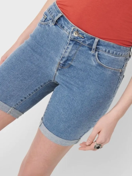 Шорты ONLSUN ANNE K MID LONG SHORTS BJ15268-1 15185316 Light Blue Denim ONLY XS Голубой 15185316LightBlueDeni фото 2 — интернет-магазин Tapok