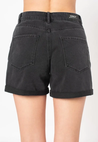 Шорты ONLVEGA LIFE HW MOM SHORTS BJ745 15234370-Black ONLY M Черный 15234370-Black фото 4 — интернет-магазин Tapok