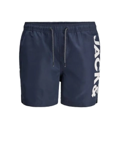 Шорти для плавання JJIBALI JJSWIMSHORTS AKM LOGO STS 12183806 Navy Blazer Jack&Jones S Темно-синій 12183806NavyBlazer