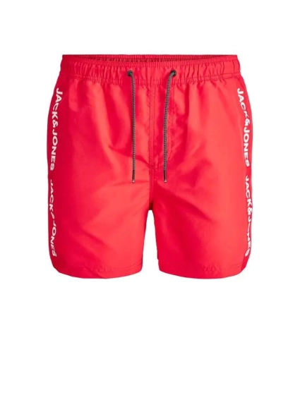 Шорти для плавання JJIBALI JJSWIMSHORTS AKM LOGO TAPE 12183810 Flame Scarlet Jack&Jones L Червоний 12183810FlameScarlet фото 5 — інтернет-магазин Tapok