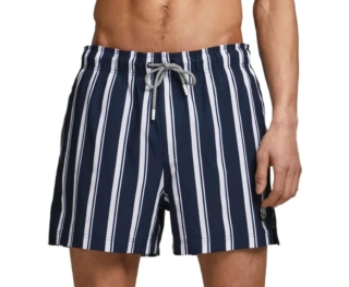 Шорты для плавания JJIMAUI JJSWIMSHORTS ST STRIPE 12186194 Navy Blazer Jack&amp;Jones L Темно-синий 12186194NavyBlazer