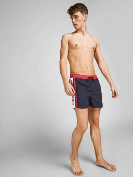 Шорты плавательные JPSTCRETE JJSWIM AKM TAPE SN 12204009-Navy Blazer Jack&amp;Jones L Темно-синий 12204009-Navy Blazer фото 4 — интернет-магазин Tapok