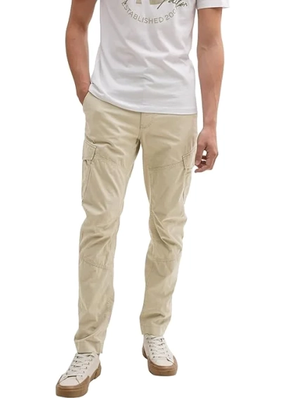 Брюки Denim Men&#39;s Regular Tapered Cargo Pants 1042559-35723 Tom Tailor L Бежевый 1042559-35723 фото 1 — интернет-магазин Tapok