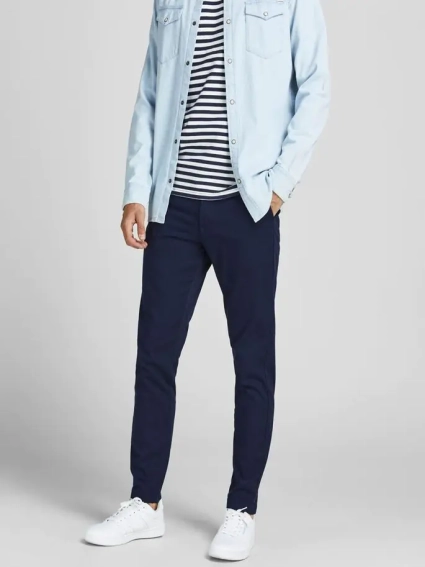 Брюки JPSTMARCO JJDAVE AKM NAVY BLAZER NOOS 12174309-Navy Blazer Jack&amp;Jones 30/34 Темно-синий 12174309-Navy Blazer фото 1 — интернет-магазин Tapok
