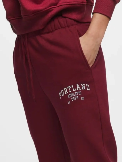 Брюки ONLCOLLEGE LIFE PANTS SWT 15235557-Cabernet-Print: PORTLAND ONLY M Бордовый 15235557-Cabernet-Print:P фото 2 — интернет-магазин Tapok