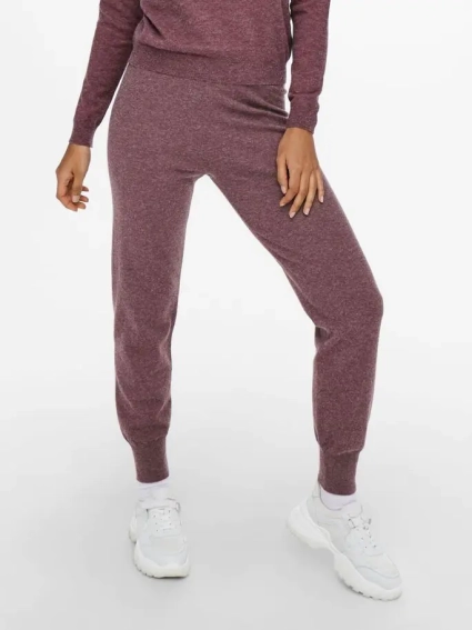 Штани ONLYOUNGER  PANTS KNT 15238341-Rose Brown-Detail:W. MELANGE ONLY L Бордовий 15238341-Rose Brown-Detai фото 1 — інтернет-магазин Tapok
