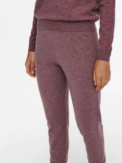 Штани ONLYOUNGER  PANTS KNT 15238341-Rose Brown-Detail:W. MELANGE ONLY L Бордовий 15238341-Rose Brown-Detai фото 3 — інтернет-магазин Tapok