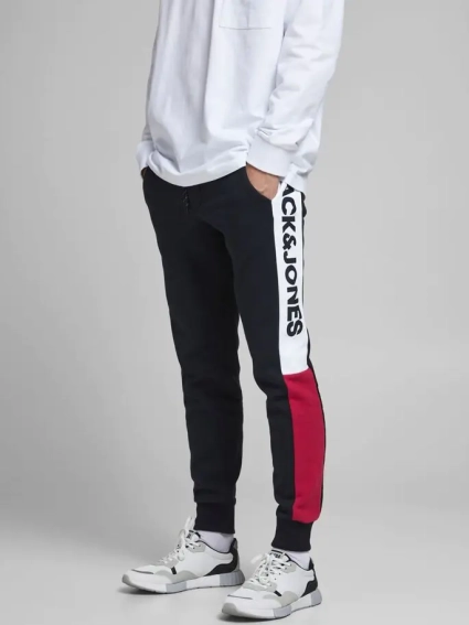 Штаны спортивные JJIWILL LOGO JJBLOCKING SWEAT P. VG NOOS 12197199 Navy Blazer Jack&amp;Jones L Темно-сын 12197199NavyBlazer фото 1 — интернет-магазин Tapok